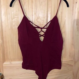 Maroon bodysuit